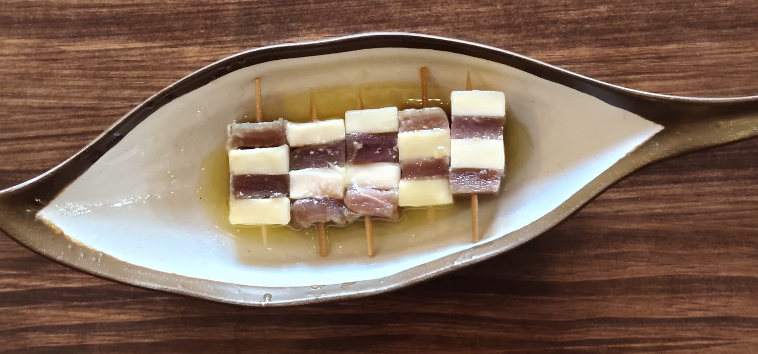 Espetada de Atum com Queijo